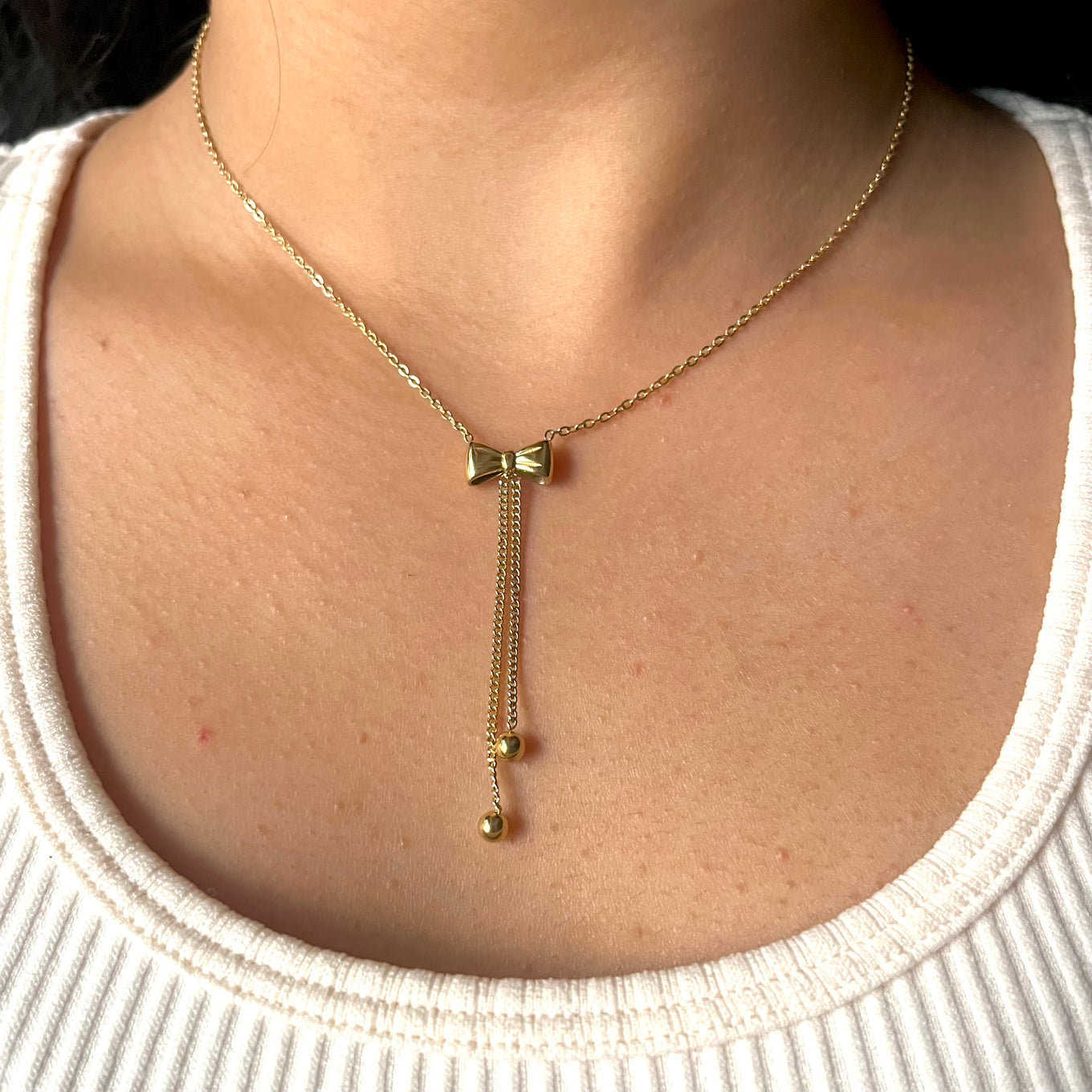 BOW DROP NECKLACE