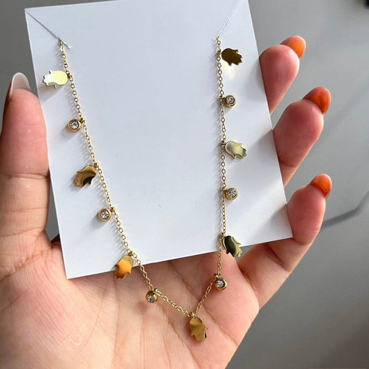 Hamsa Minimal Necklace