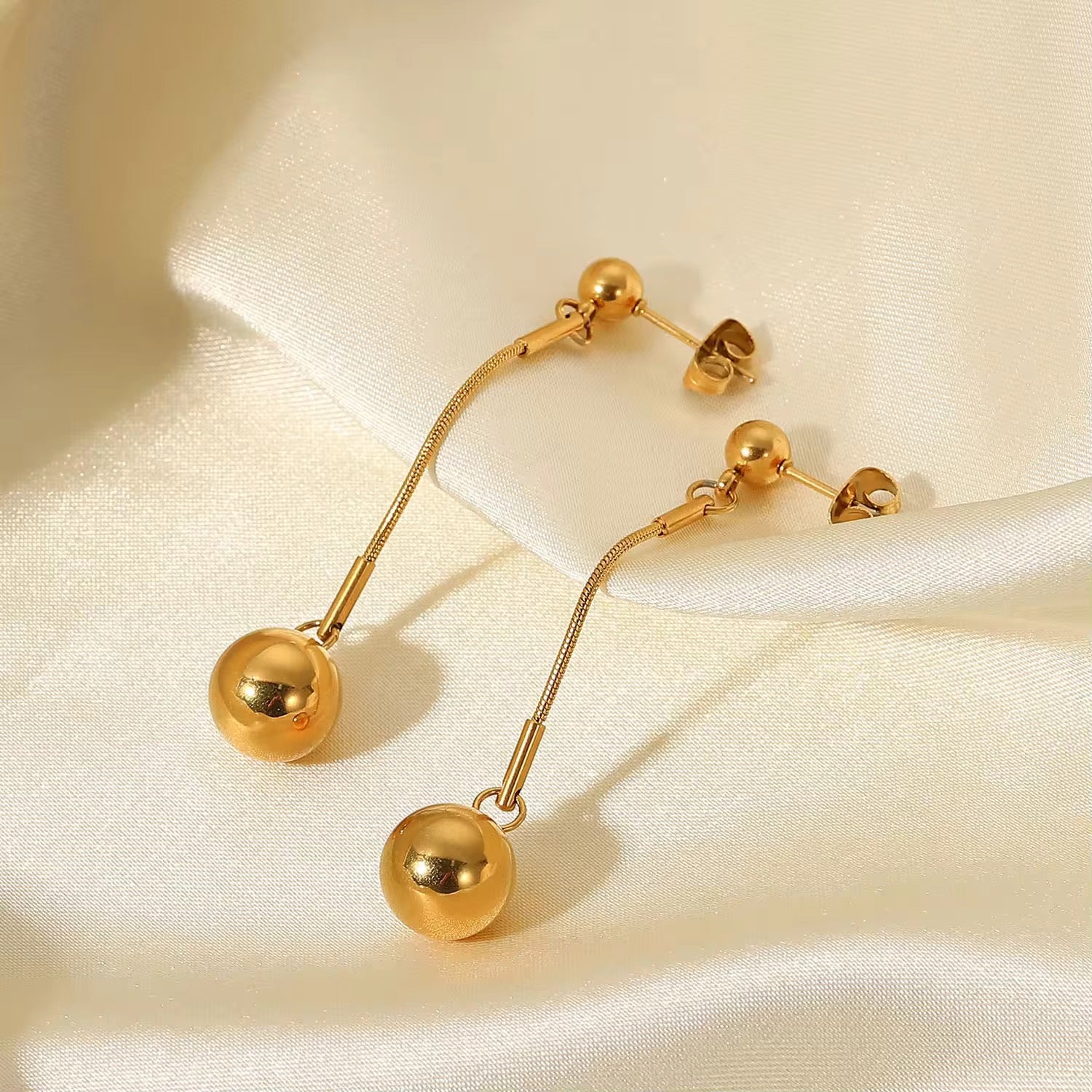 BALL DANGLE EARRINGS