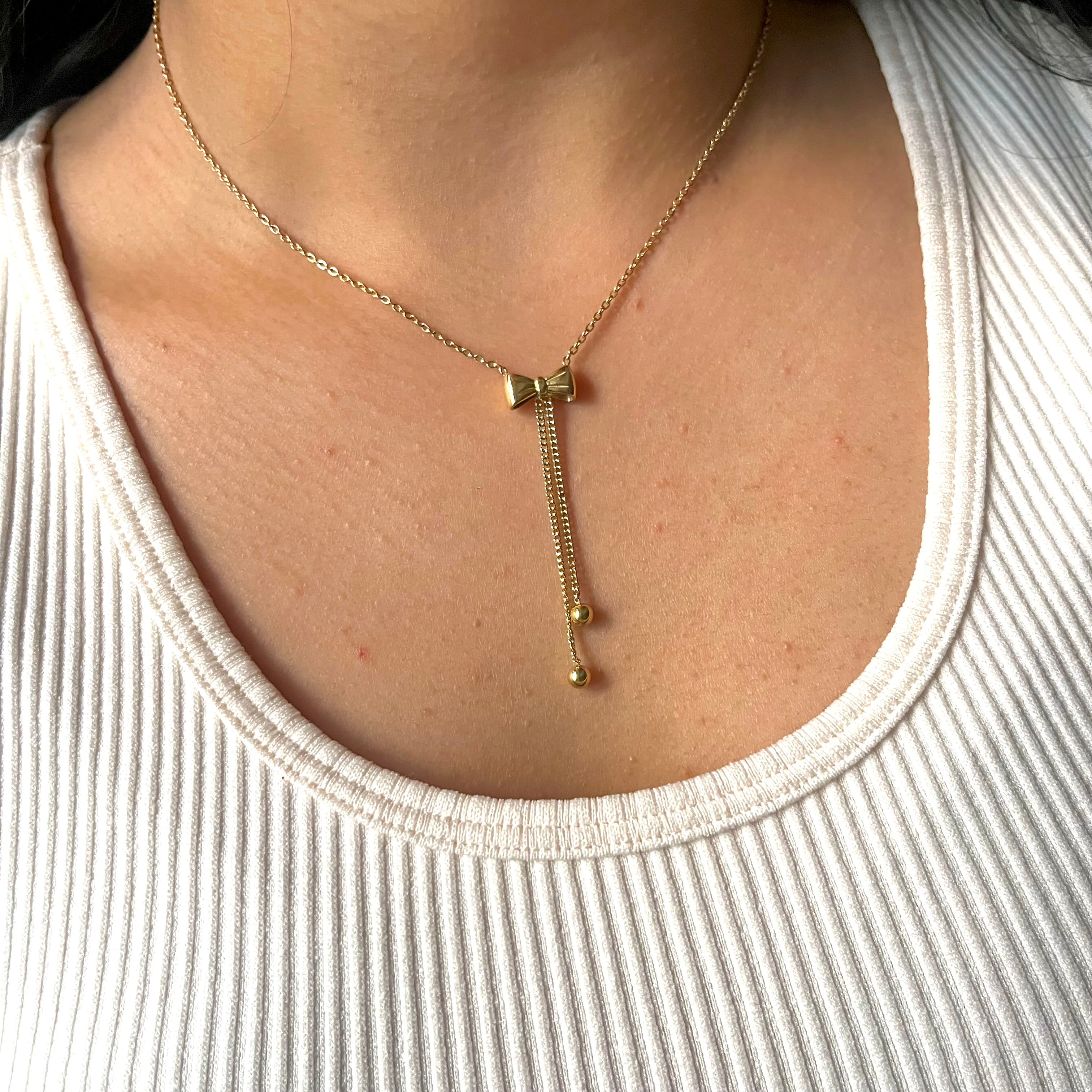 BOW DROP NECKLACE