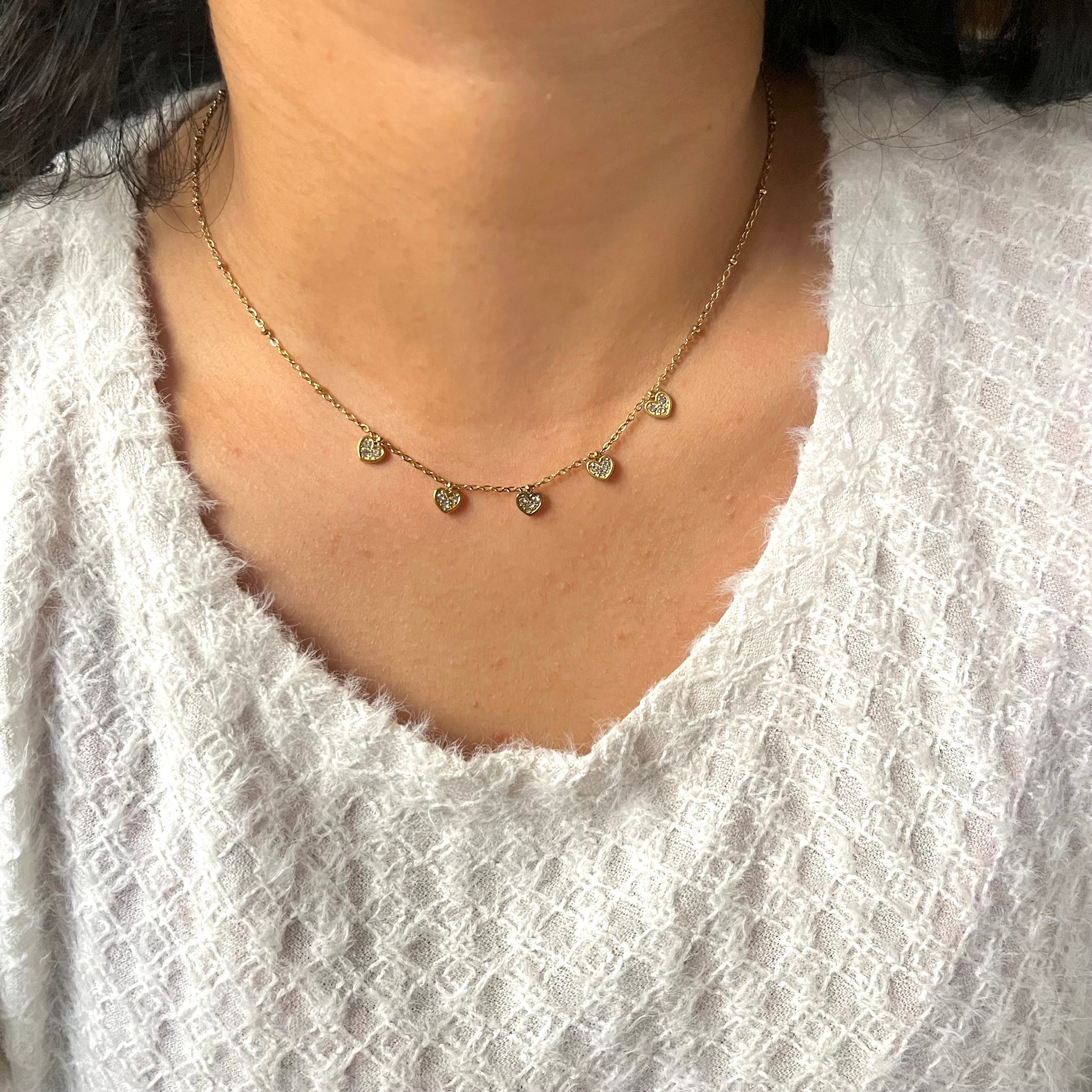 MULTI HEART NECKLACE