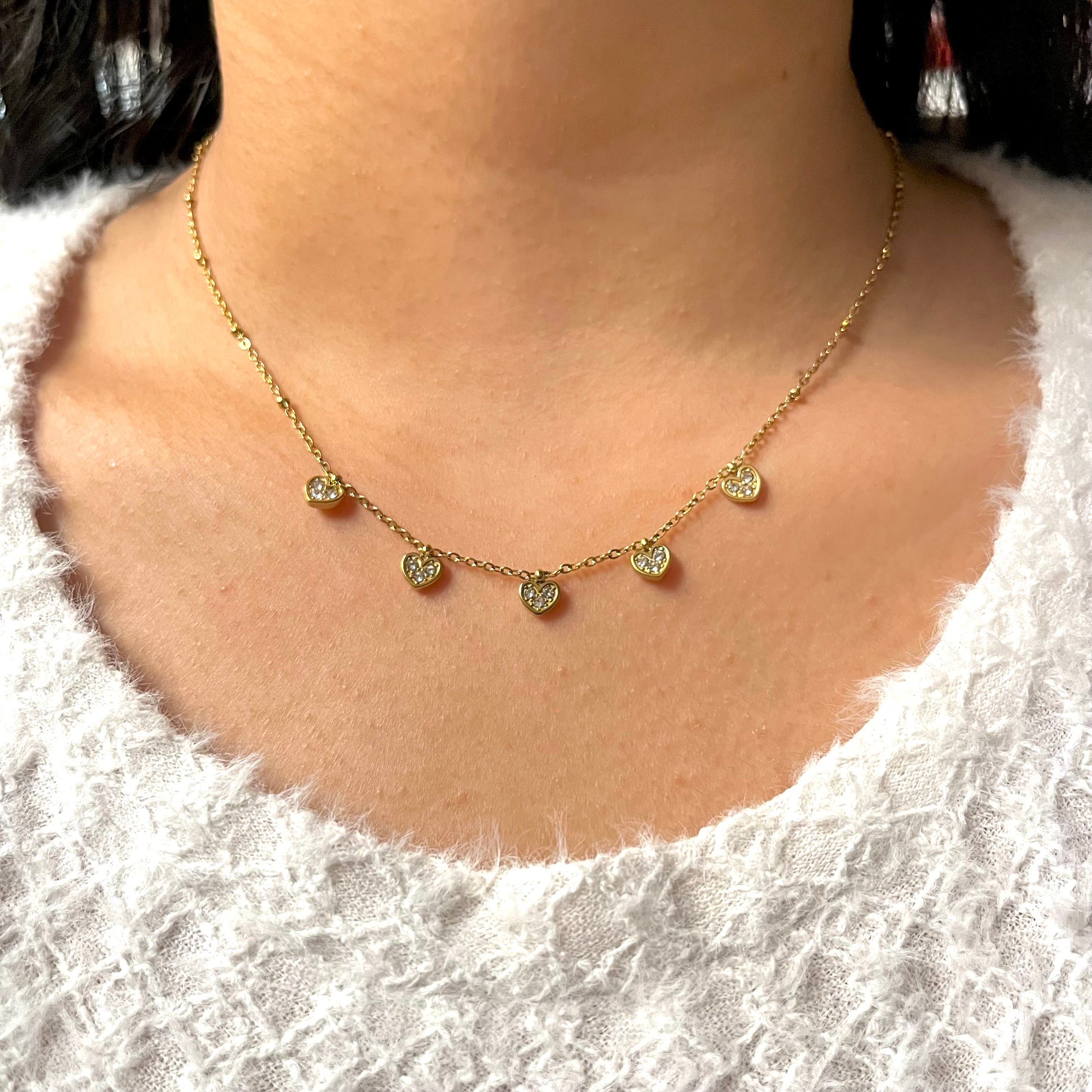 MULTI HEART NECKLACE